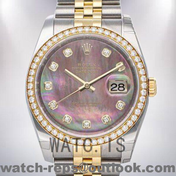 Rolex Datejust Men's 36mm 116243BKMDJ Silver-tone Watch