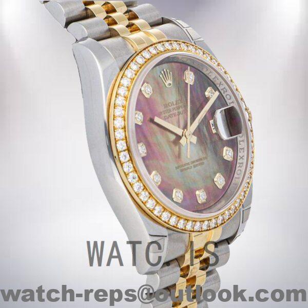 Rolex Datejust Men's 36mm 116243BKMDJ Silver-tone Watch - Image 3