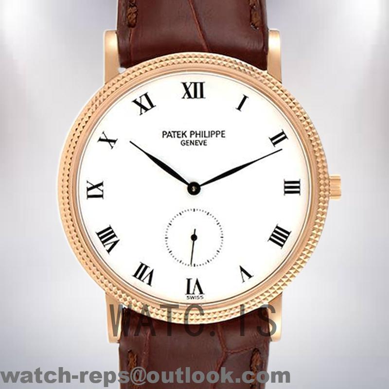 Patek Philippe Calatrava 40mm 5119G Men’s Leather Strap Watch 3