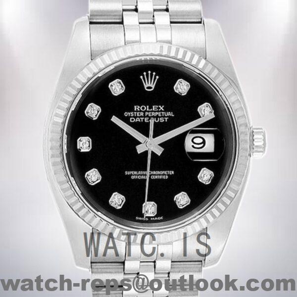 Rolex Datejust 116234BKDJ Men's 36mm Silver-tone Watch
