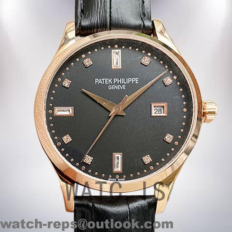 Patek Philippe Calatrava Men’s 40mm CalatravaBKSB015 Automatic Watch 2