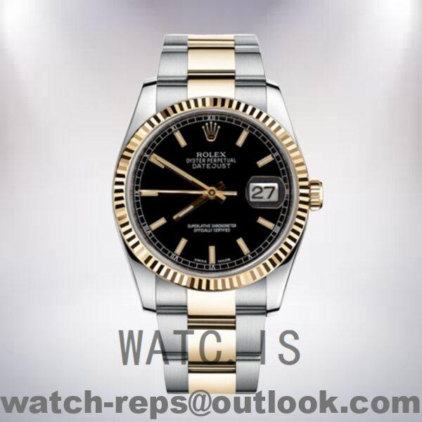 Rolex Datejust Men’s 36mm 116233BKSO Black Dial Oyster Bracelet Watch 5