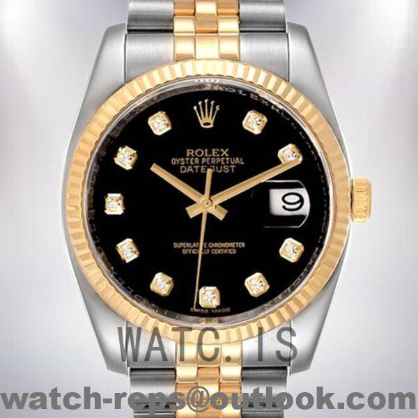 Rolex Datejust Men's 116233BKDJ 36mm Automatic Silver-tone Watch