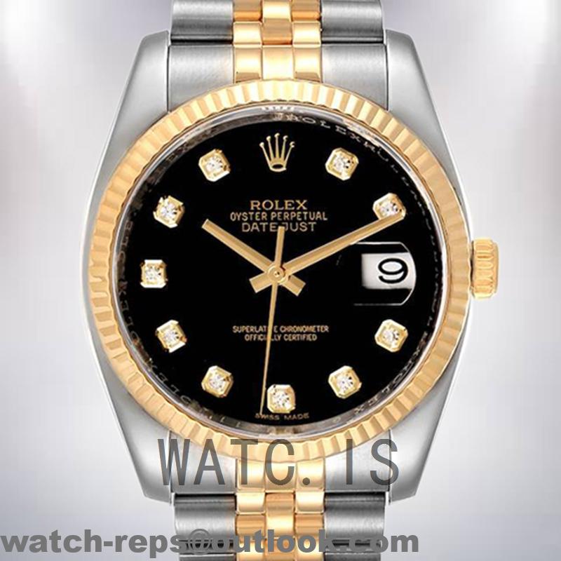 Rolex Datejust Men’s 36mm 116233BKSO Black Dial Oyster Bracelet Watch 3