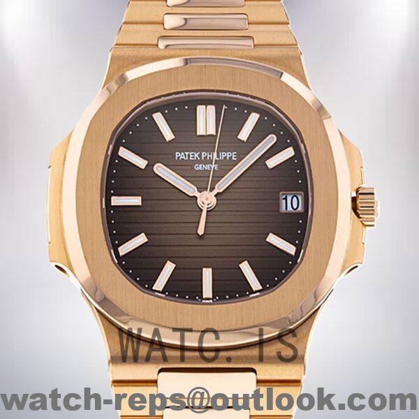 Patek Philippe Nautilus Men 40mm 5711R-001 Rose Gold-tone Automatic Watch