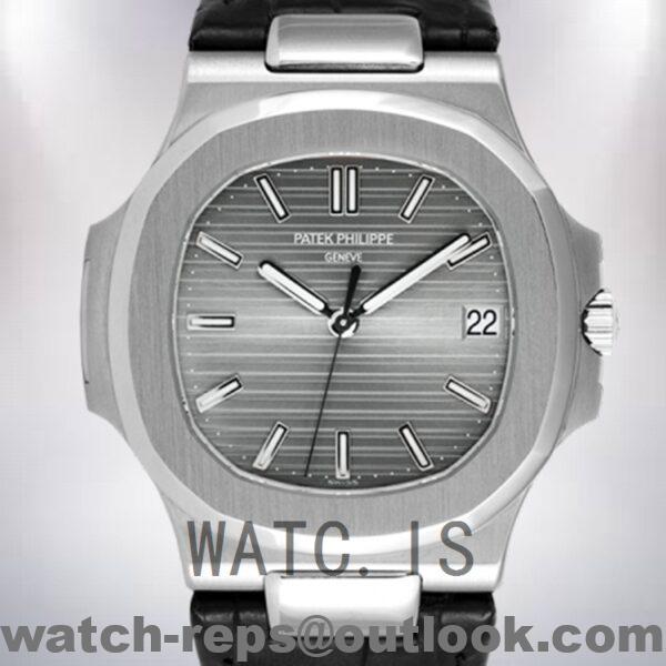 Patek Philippe Nautilus 5711G-001 Men's 40mm Leather Strap Automatic Watch