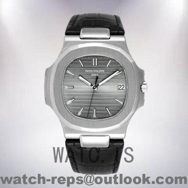 Patek Philippe Nautilus 5711G-001 Men's 40mm Leather Strap Automatic Watch - Image 2