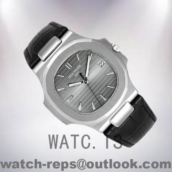 Patek Philippe Nautilus 5711G-001 Men's 40mm Leather Strap Automatic Watch - Image 3