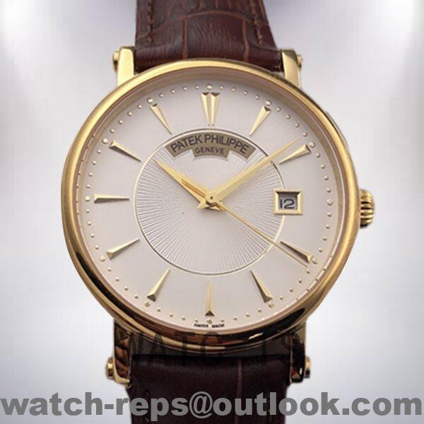 Patek Philippe Calatrava 5153R-001-1 Men's 40mm Gold-tone Leather Strap Watch