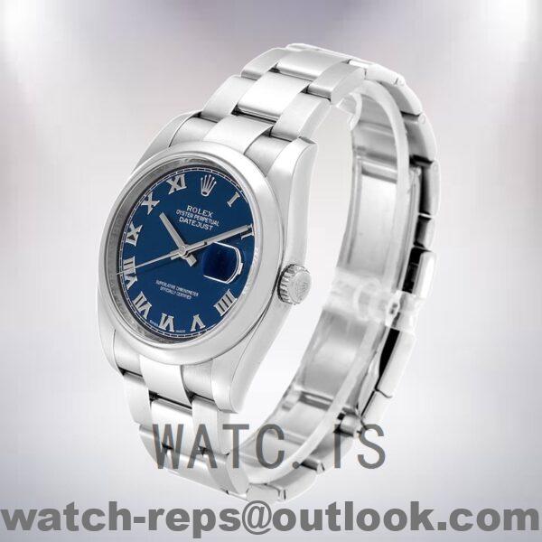 Rolex Datejust 116200BLRO Men's 36mm Blue Dial Silver-tone Watch - Image 3