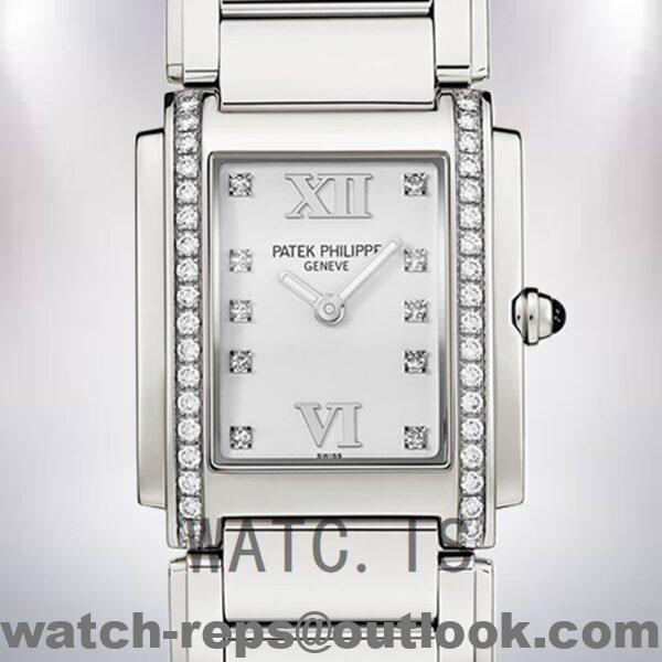 Patek Philippe Twenty-4 4910/10A-011 27mm Ladies Silver-tone Watch