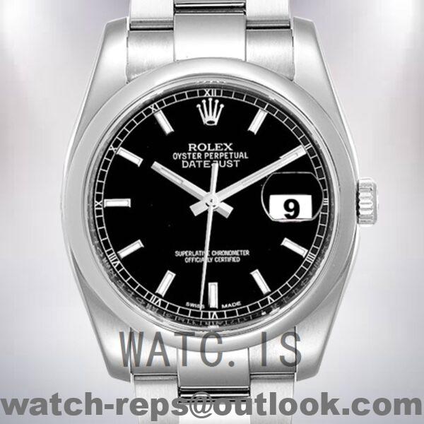 Rolex Datejust Men’s 36mm 116200BKSO Black Dial Watch 4