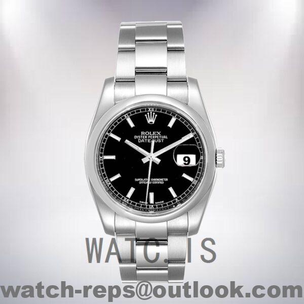 Rolex Datejust Men’s 36mm 116200BKSO Black Dial Watch 5