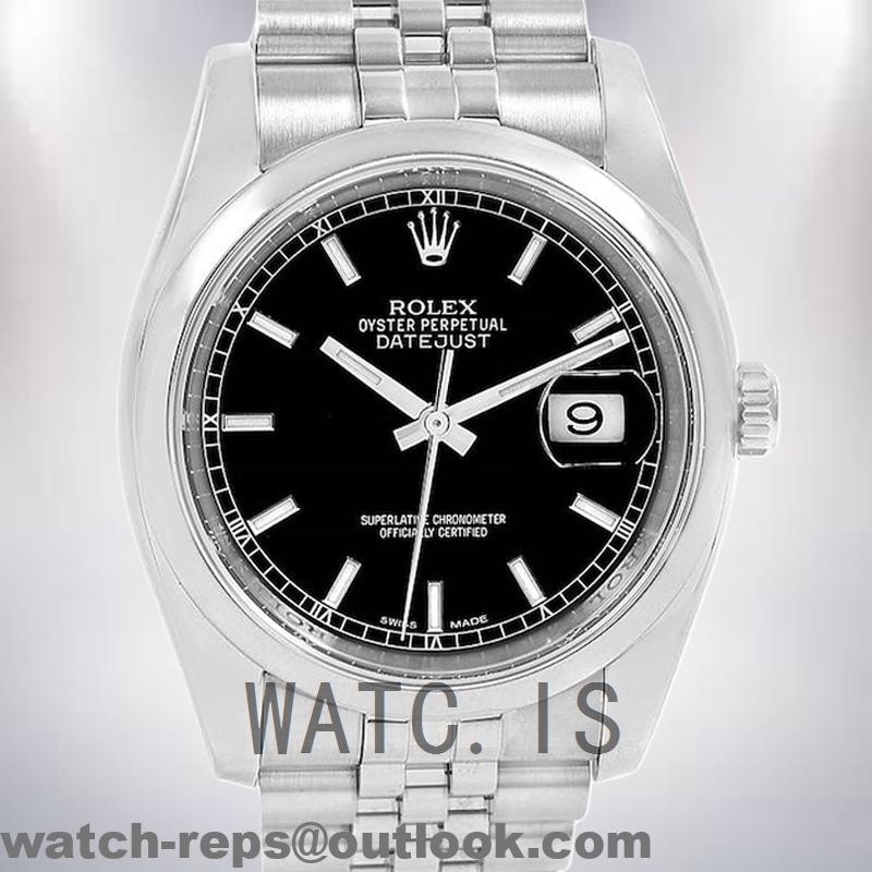 Rolex Datejust Men’s 36mm 116200BKSO Black Dial Watch 3