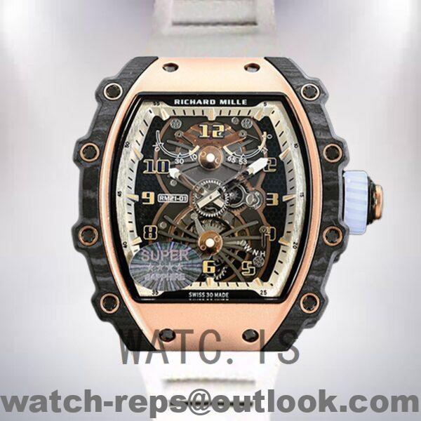 Richard Mille RM21-01 RM21-01 Around 50*40mm Men Black Transparent Dial Watch