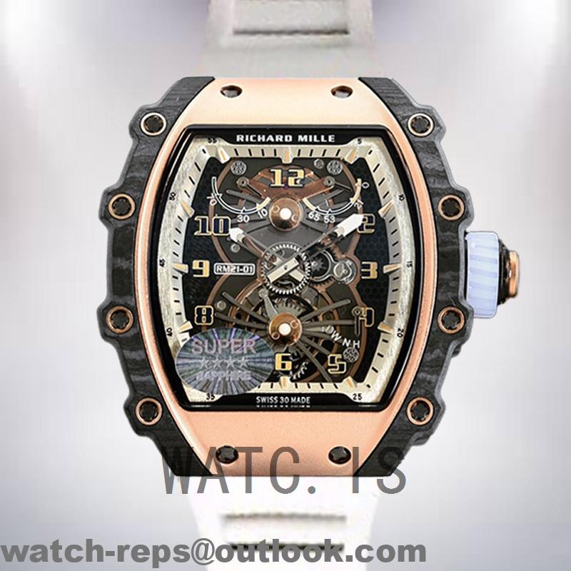 Richard Mille RM022 Around 50*40mm RM022 Men Blue Black Dial Watch 2