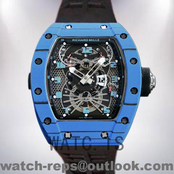 Richard Mille RM022 Around 50*40mm RM022 Men Blue Black Dial Watch