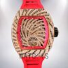 Richard Mille RM51-02 RM51-02-009 Around 48*40mm Ladies Diamond Paved Dial Rubber Band Watch