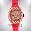 Richard Mille RM51-02 RM51-02-009 Around 48*40mm Ladies Diamond Paved Dial Rubber Band Watch - Image 2
