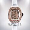 Richard Mille RM51-02 RM51-02-009 Around 48*40mm Ladies Diamond Paved Dial Rubber Band Watch - Image 4
