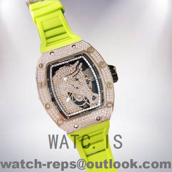 Richard Mille RM52-02 RM52-02-010 Men Around 43mm Horse Dial Rose Gold-tone/Silver-tone Watch - Image 4