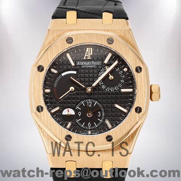 Audemars Piguet Royal Oak Men's 41mm 26120OR.OO.D002CR.01 Leather Strap Black Dial Watch