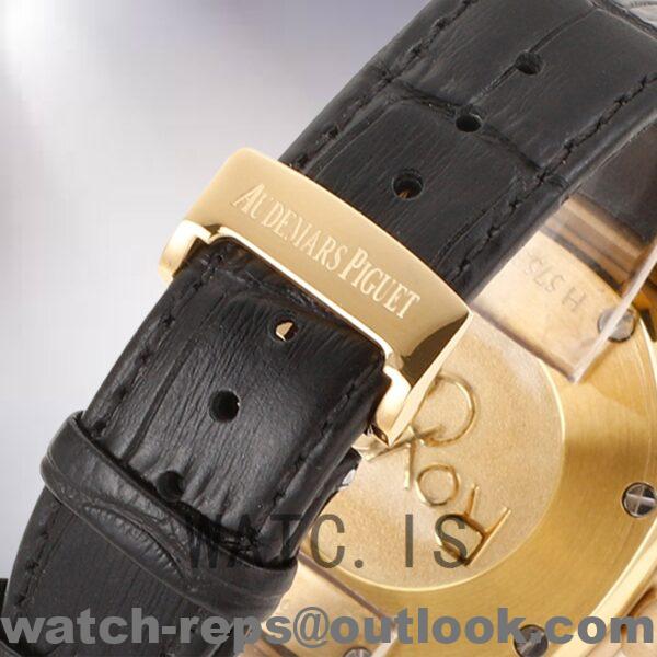 Audemars Piguet Royal Oak Men's 41mm 26120OR.OO.D002CR.01 Leather Strap Black Dial Watch - Image 3