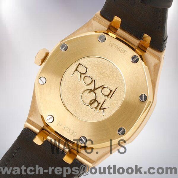 Audemars Piguet Royal Oak Men's 41mm 26120OR.OO.D002CR.01 Leather Strap Black Dial Watch - Image 4