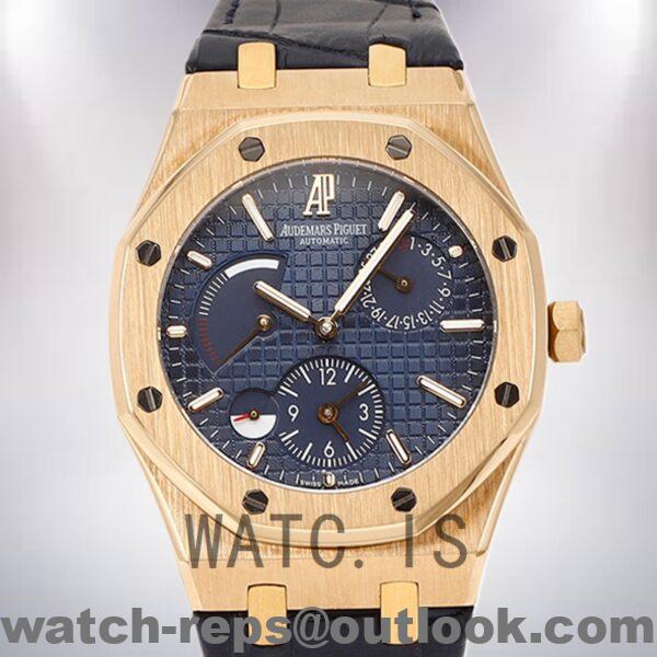 Audemars Piguet Royal Oak 41mm Men’s 26120OR.00.D002CR.01 Blue Dial Leather Strap Watch 4