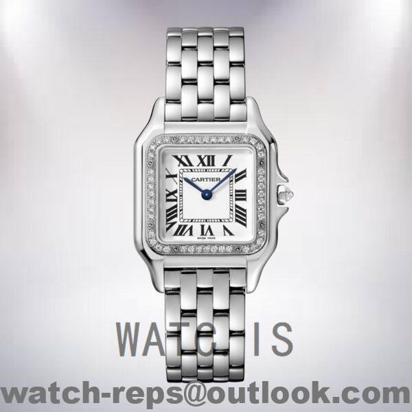 Cartier Panthere WJPN0007 Ladies 27mm Silver-tone White Dial Watch 5