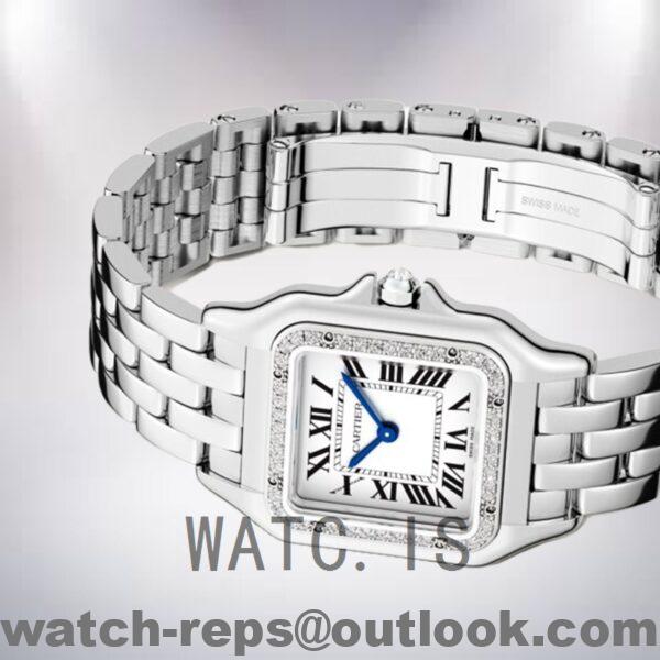 Cartier Panthere WJPN0007 Ladies 27mm Silver-tone White Dial Watch 6