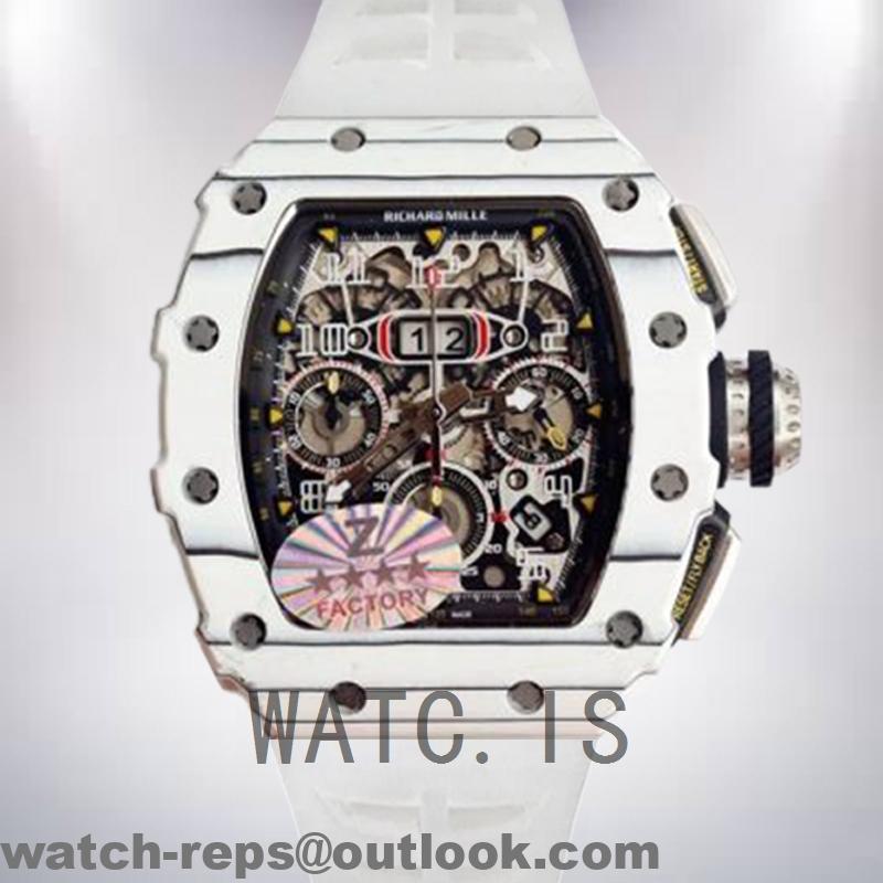 Richard Mille RM 11-03 Around 45mm RM 11-03 Men Transparent Dial Silver Watch 2