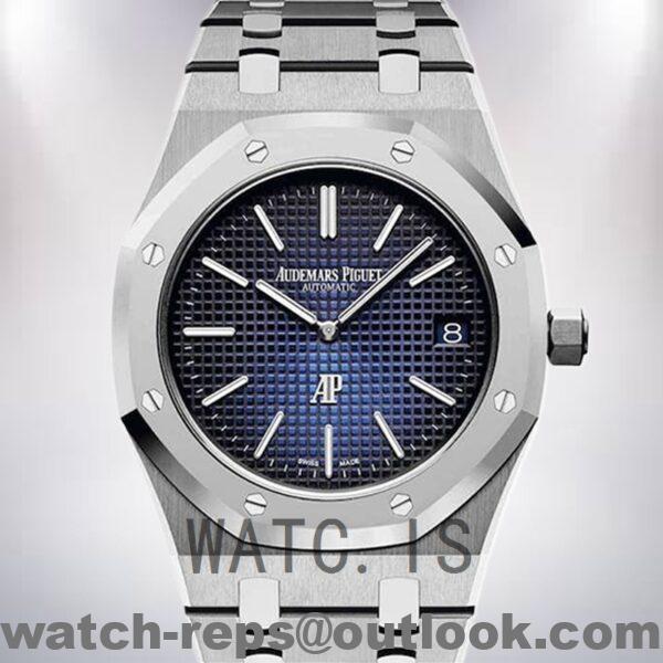 Audemars Piguet Royal Oak Men's 39mm 15202IP.OO.1240IP.01 Smoked blue Dial Watch