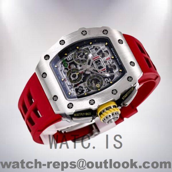 Richard Mille RM 11-03 Around 45mm RM 11-03 Men Transparent Dial Silver Watch 7