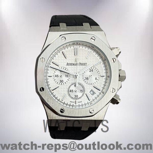 Audemars Piguet Royal Oak Offshore Men’s 42mm RoyalOakOffshore027 Leather Strap Quartz/Automatic Watch 5