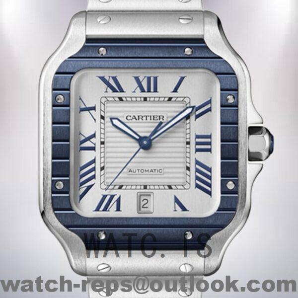 Cartier Santos 39mm WSSA0047 Men's Automatic Silver-tone Watch