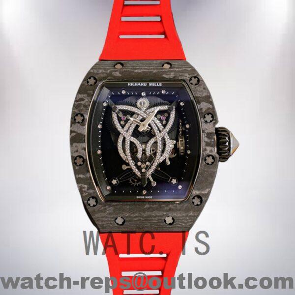 Richard Mille RM019 RM019-002 Around 45*38mm Men Rubber Band Black Watch 5