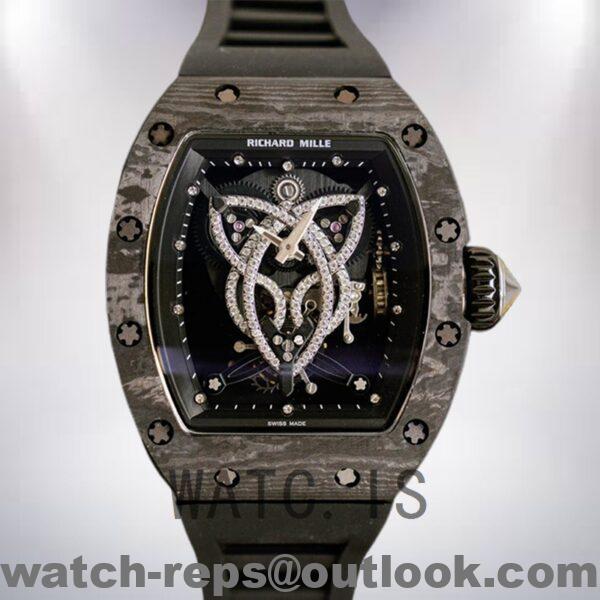 Richard Mille RM019 RM019-002 Around 45*38mm Men Rubber Band Black Watch 7