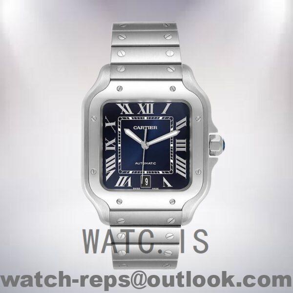 Cartier Santos 39mm Men's WSSA0030 Blue Dial Watch - Image 2