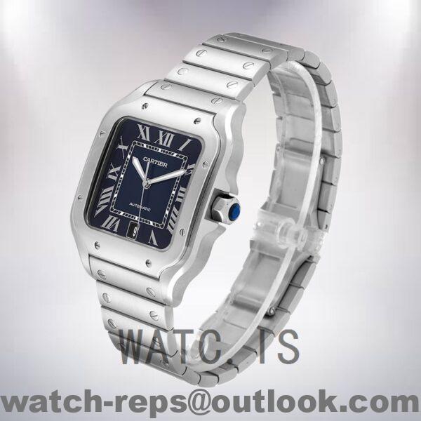 Cartier Santos 39mm Men's WSSA0030 Blue Dial Watch - Image 3