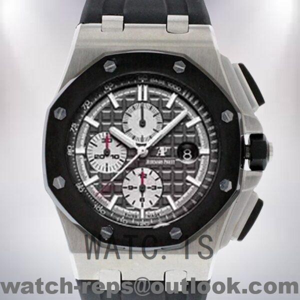 Audemars Piguet Royal Oak Offshore Men's 44mm RoyalOakOffshore013 Black Dial Silver-tone Watch