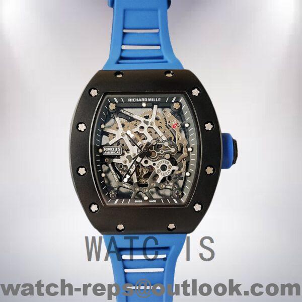 Richard Mille RM35 Around 48*40mm RM35-014 Men Rubber Band Black-tone Watch - Image 6