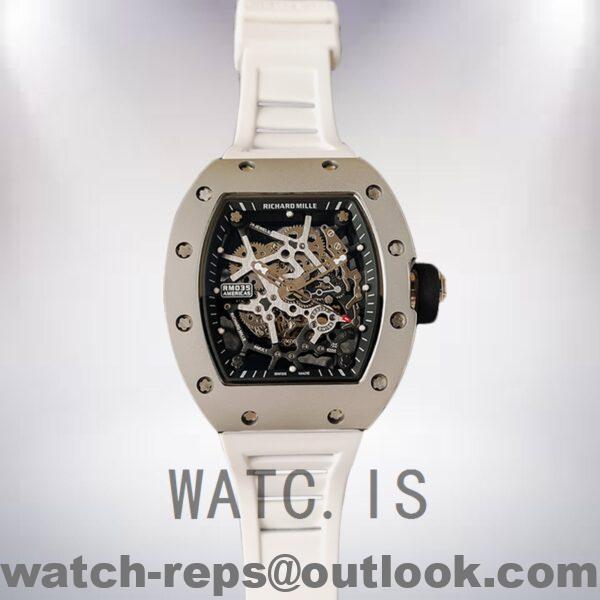 Richard Mille RM35 Men RM35-019 Around 48*40mm Silver-tone Mechanical Watch - Image 4