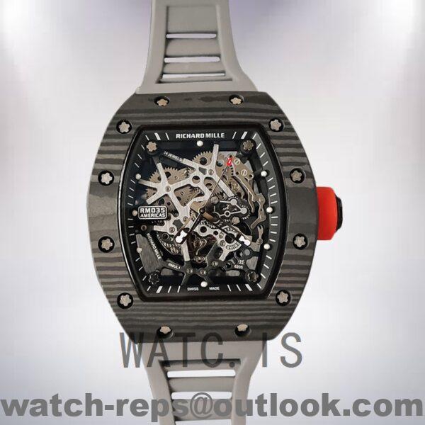 Richard Mille RM35 Around 48*40mm RM35-032 Men Mechanical Skeleton Dial Watch - Image 2