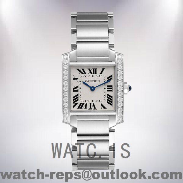 Cartier Tank Francaise Ladies 25mm/34mm W4TA0009 Bracelet Watch 5