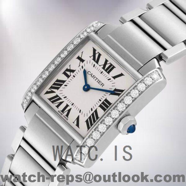 Cartier Tank Francaise Ladies 25mm/34mm W4TA0009 Bracelet Watch 6