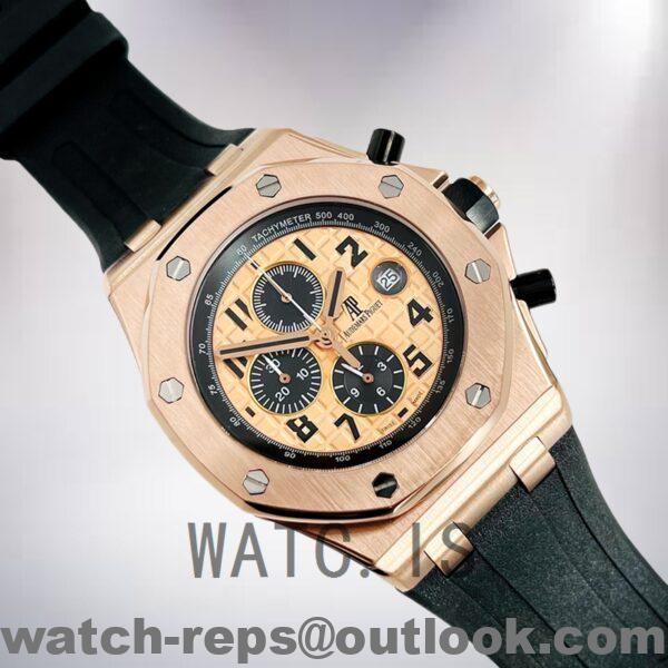 Audemars Piguet Royal Oak Offshore 43mm Men’s 26470OR.OO.A002CR.01 Rose Gold-tone Rubber Band Watch 6