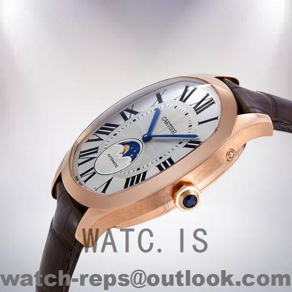 Cartier Drive WGNM0018 Men's 40mm Leather Strap Rose Gold-tone Watch - Image 3