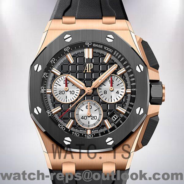 Audemars Piguet Royal Oak Offshore 26420RO.OO.A002CA.01 Men’s 43mm Rose Gold-tone Black Dial Watch 4