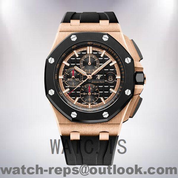 Audemars Piguet Royal Oak Offshore 26401RO.OO.A002CA.02 Men's 44mm Black Dial Rubber Band Watch - Image 2